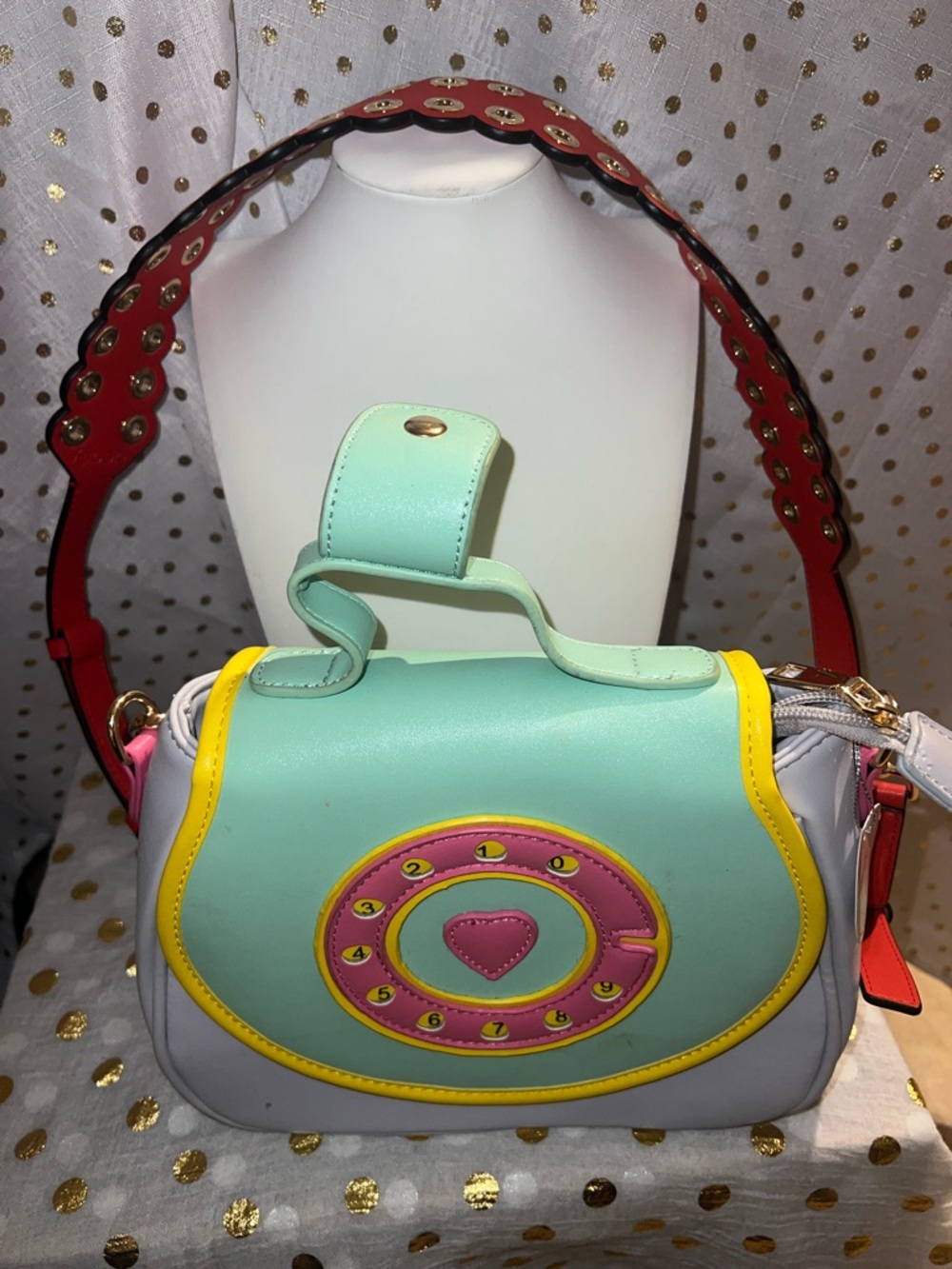 Mint Green Multicolor Women's Top-Handle Shoulder Bag